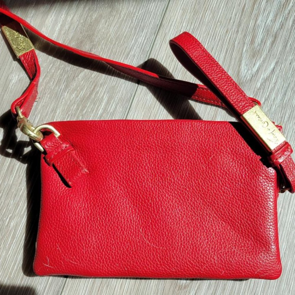 Foley + Corinna Cache Crossbody Bag Red Leather